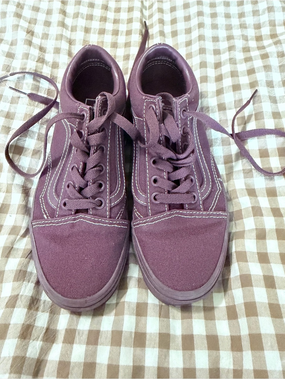 Vans Plum Canvas Lace-Up Sneakers